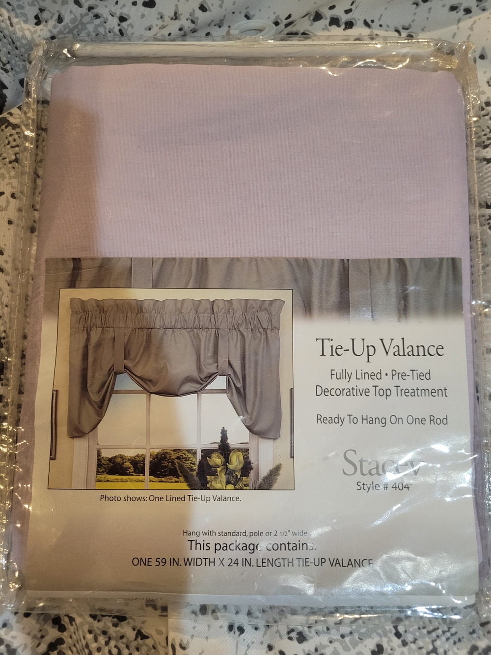 Tie-Up Valance Decorative Top Treatment in Lavender
